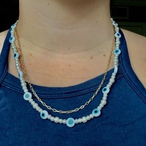 SUGARFIX EVIL EYE GOLD NECKLACE